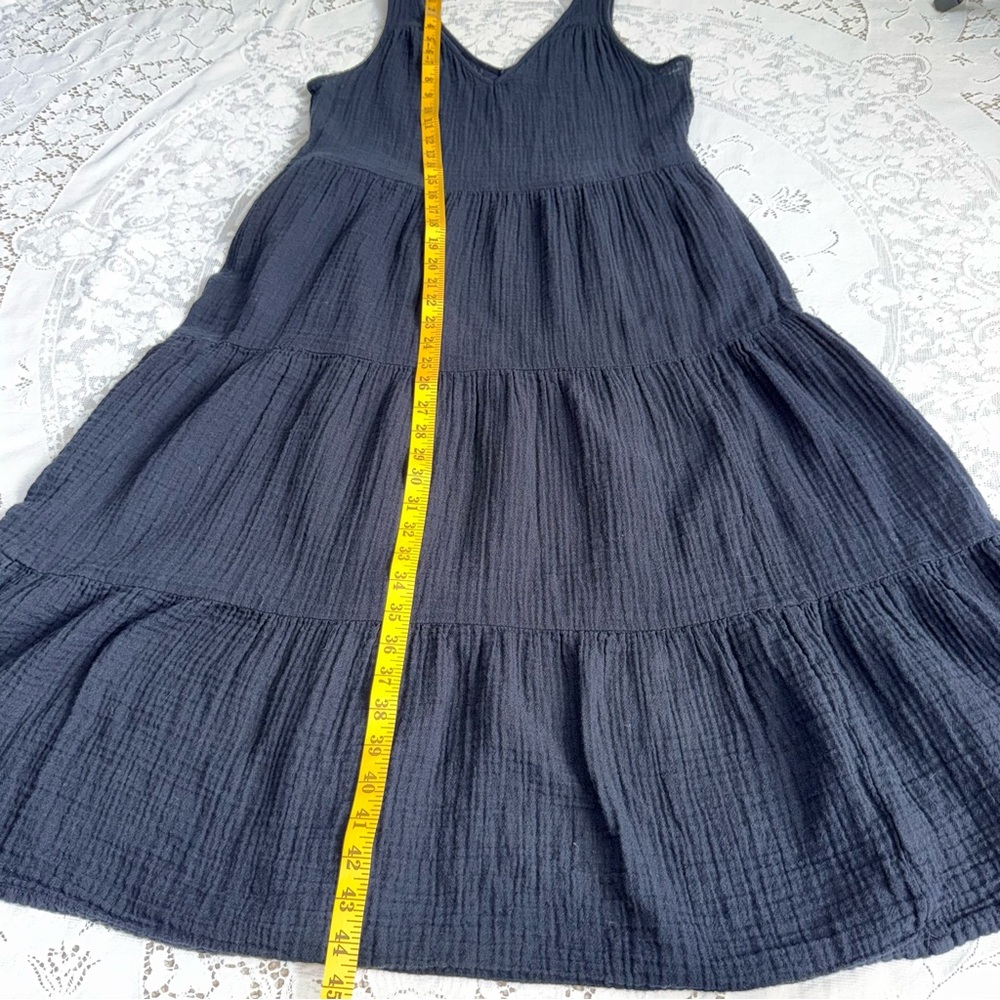 Sonoma Cotton Gauze Sleeveless v-Neck Tiered‎ Maxi Dress With Pockets size Small - Picture 8 of 16
